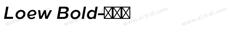 Loew Bold字体转换
